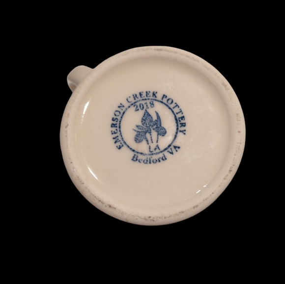 Emerson Creek Pottery teacup/mug red poppy design - Picture 3 of 4